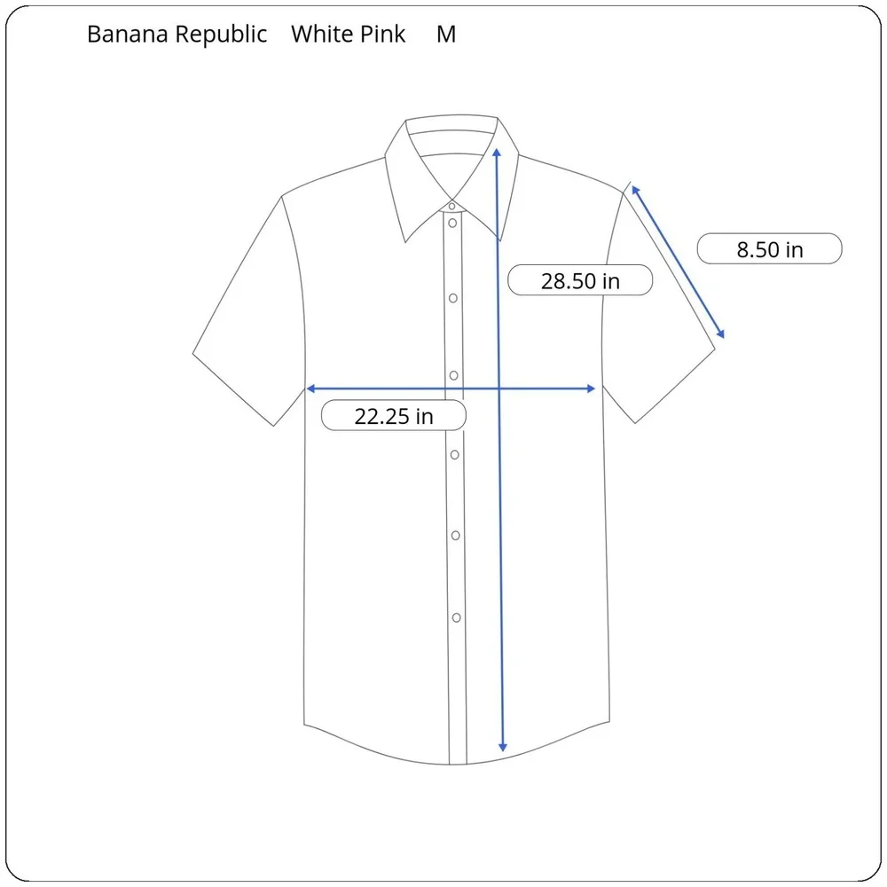 Banana Republic 100% Linen Camden Men's Medium Pink‎ Heather Button Down Shirt